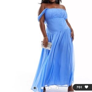 Never worn ASOS curve size blue dress.